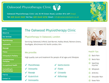 Tablet Screenshot of oakwoodphysio.co.uk